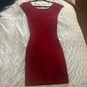 max studio red tight dress